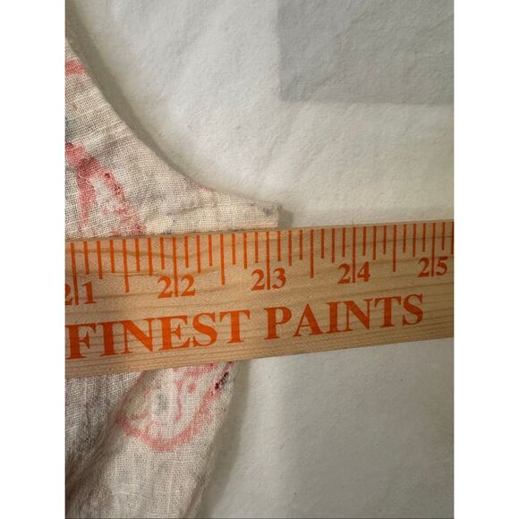 Free People Boho Relaxed Floral Cream Pink & Blue Telly Romper Size Medium - Picture 6 of 11